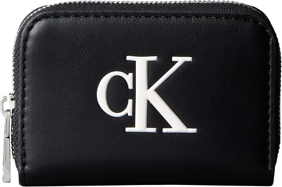 Calvin Klein BOLD CK MEDIUM ZIP AROUND Kadın Cüzdan Black/White OS