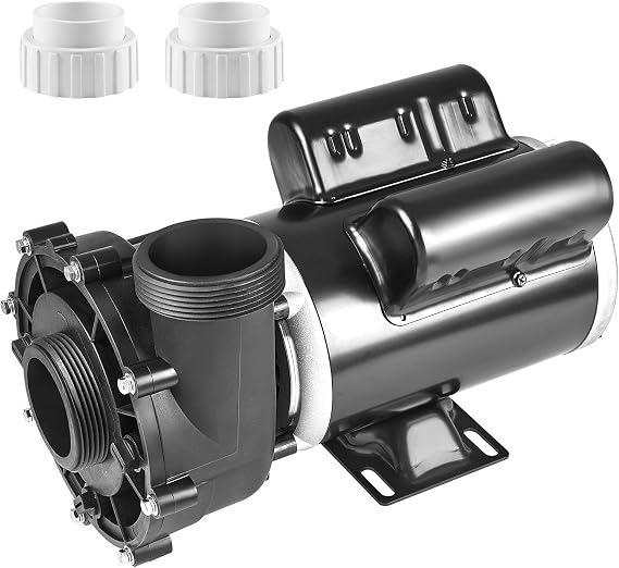VEVOR 2 Speed SPA Pump, 48-Frame, AC 110V Hot Tub SPA Pump, 1.5 HP / 150 GPM / 42.65 ft High Speed or 0.46 HP / 70 GPM / 9.18 ft Low Speed, 2'' Port 90 Rotational Interface for Hot Tub