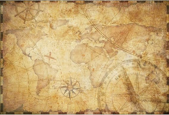 YongFoto 9x6ft Vintage Old Travel World Map Backdrop Parchment Map Pirate Treasure Map Backdrop for Photography Boys Room Decor Wallpaper Welcome Adventure Awaits Decorations Supplies