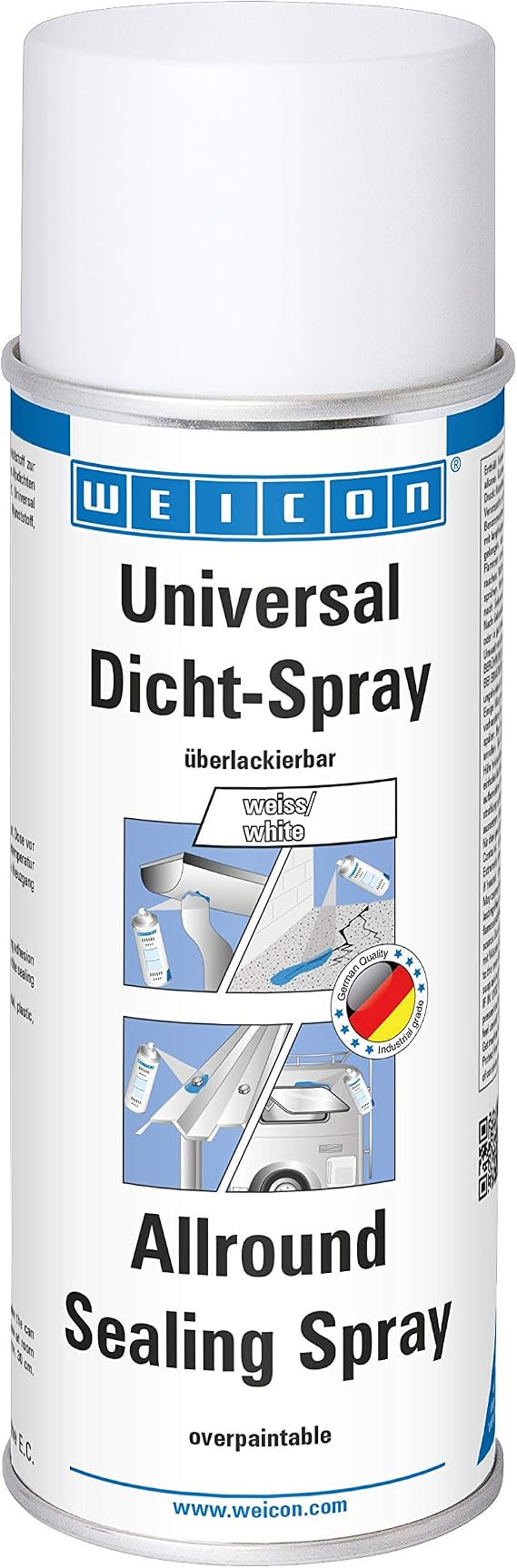 WEICON Allround Sealing Spray | 400 ml | White | Sealing Compound Waterproof Liquid Plastic for indoor & outdoor use, boat, car, motorcycle, caravan