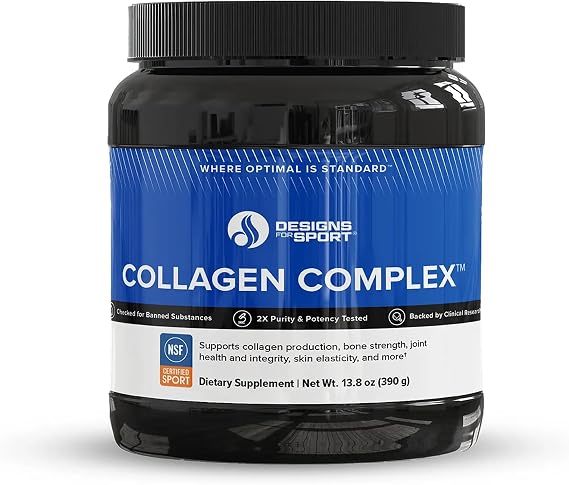 Designs for Sport Collagen Complex, Collagen Peptides Powder, 30 Servings