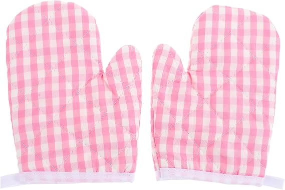 Oven Mitts for Kids Christmas Kitchen Gloves Baking Tool Microwave Oven Gloves Kitchen Mitts for Safe Baking Cooking BBQ