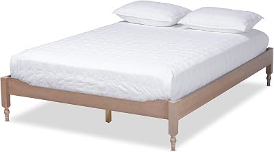 Baxton Studio Platform, Double, Antique Oak
