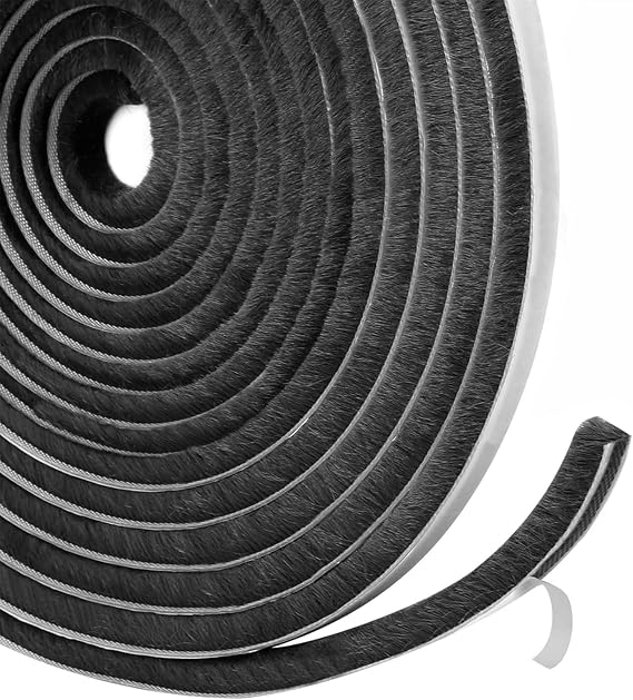 Draft Draught Excluder for Door Window, Brush Seal Strip Tape, Gap Blocker