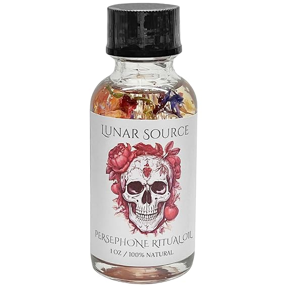 Persephone Ritual Oil | Body Perfume Anointing Witchcraft Wiccan Pagan Witch Herbal Intention Queen of Underworld Goddess Spell Altar Devotee Invocation Sacred Offerings