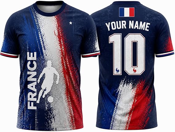 France Soccer Jersey Personalized Custom Name Number, French Soccer Jersey for Men Women Youth Kids