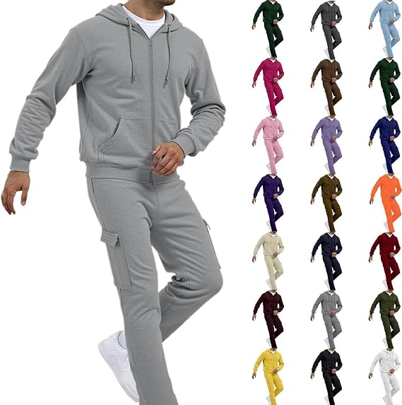 Men's Clothing Apparel Track Suits Mens Jogging Sweat Suit Men Outfits 2 Piece Set