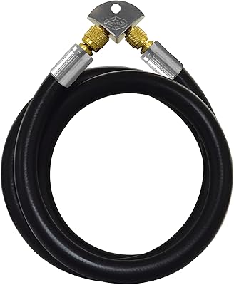 Uniweld MEH5 MaxEvacTM Evacuation Hose, 5 ft. Black Hose with MEHP Metal Hose Protector