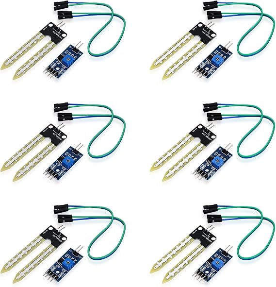 6pcs 3.3V-5V Soil Hygrometer Detection Module Soil Moisture Detect Sensor for Arduino Automatic Watering System Robot Smart car