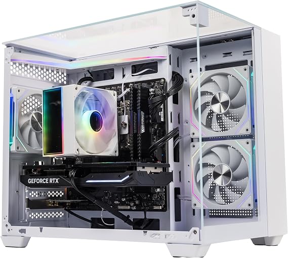 GTR Gaming PC | Intel Core i7-12700KF | RTX 5060 | 32GB 3600MHz RAM | 1TB NVMe SSD | Windows 11 Home | 600W 80+ Bronze PSU | ARGB White Case | Wi-Fi