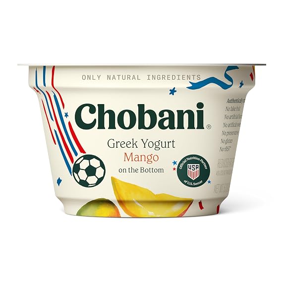 Chobani Low-Fat Greek Yogurt Mango on the Bottom 5.3oz