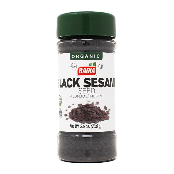 Badia Organic Black Sesame Seed 2.5 oz Whole Black Sesame Seeds