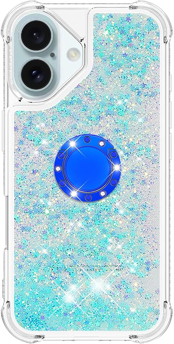 Astarz Compatible Redmi Note 13 Pro Plus 5G Case Back Red Me Note 13 Pro Plus 5G Cover Sparkling Flowing Glitter Moving TPU Case with Ring Stand Function Shock Absorption Thin Comfortable Phone Cover