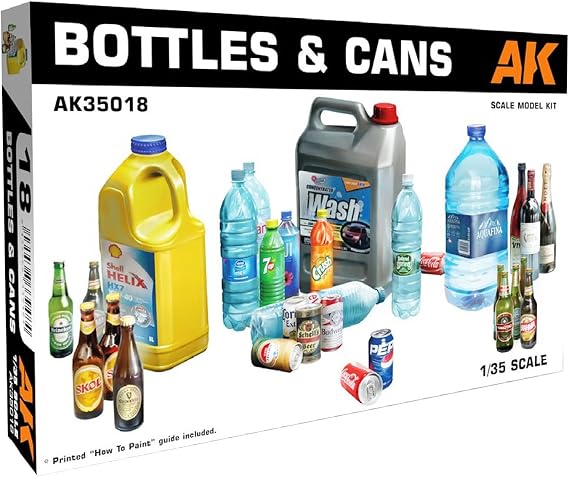 AK Interactive 1/35 Bottles & Cans