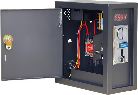 Sintron ST-002 Industrial Coin Operated Timer Control Power Box - 110V 16A Commercial Grade, 8-Channel Anti-Cheat Multi-Coin Acceptor Relay Box for Washing Machine, Arcade, Massage Chair, PCs