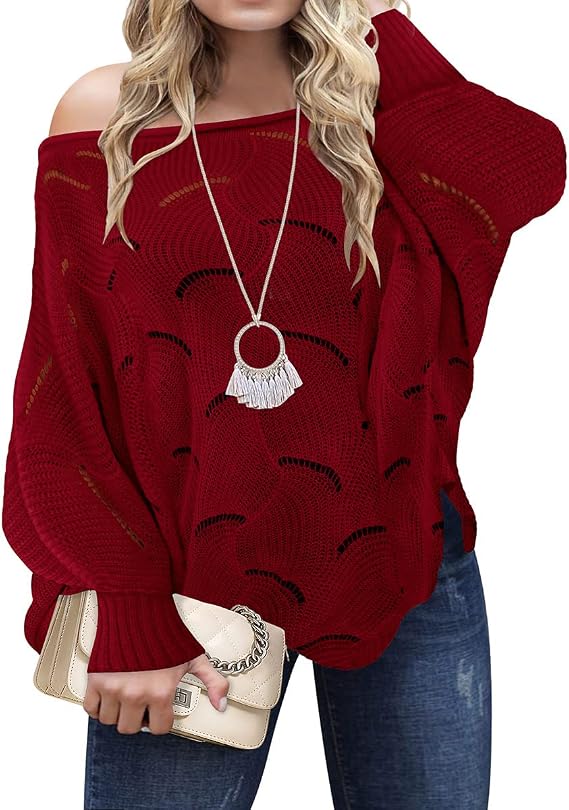 RITERA Women Plus Size Soft-Touch Sweaters Casual Lightweight Crewneck Soft Knit Oversized Pullover Loose Fit Fall Jumper Top