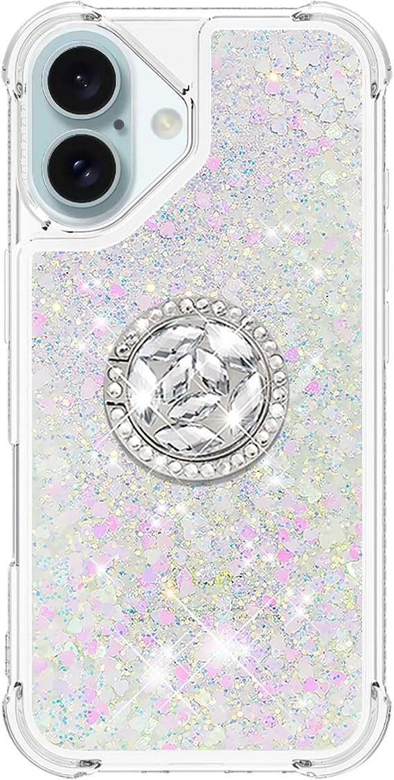 Astarz Compatible Redmi Note 13 Pro Plus 5G Case Back Red Me Note 13 Pro Plus 5G Cover Sparkling Flowing Glitter Moving TPU Case with Ring Stand Function Shock Absorption Thin Comfortable Phone Cover