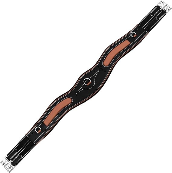 Exion Over Lay Girth with Contrast Padding and Pipping Shoulder Comfort for Horse | English Horse Tack