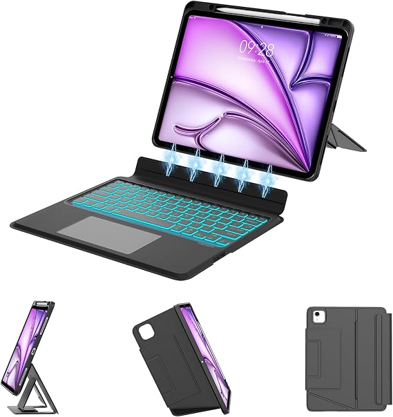 IVEOPPE Keyboard Case for iPad Air 13-inch (M4/M3/M2)& iPad Pro (3/4/5/6th)