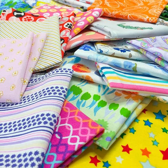 Cotton Fabric Square Precut 25pcs 20cm X 20cm (8" X 8") for Quilting, Sewing DIY, Craft Projects & More (Pattern5050-25)