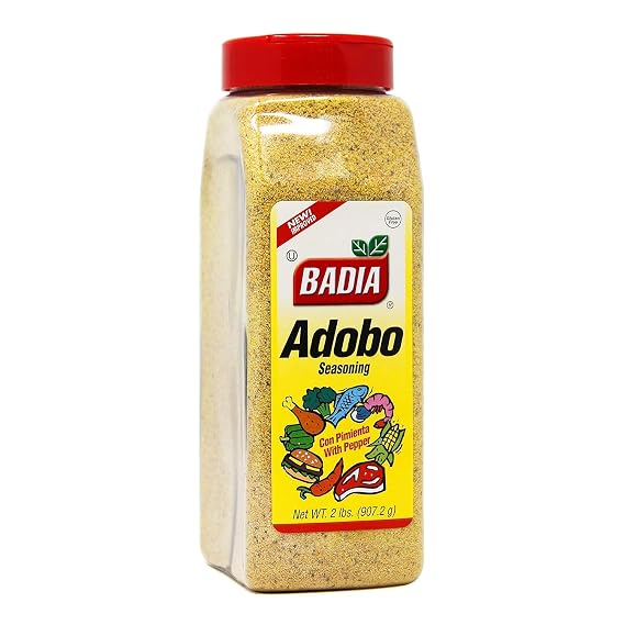 Badia Adobo All-Purpose Latin Seasoning Blend, 2 Pound Smoky, Spicy & Savory for Meats, Chicken, Seafood, and Vegetables
