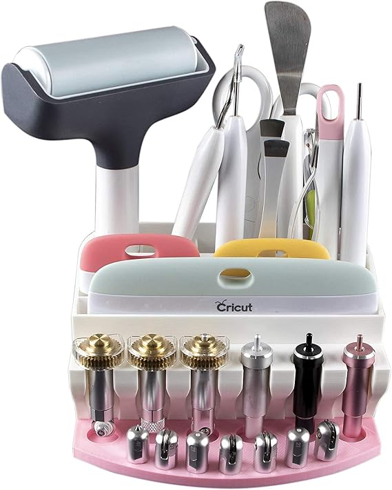 Organizer for Cricut Tools and Accessories Blade Holder Caddy,Tool Holder and Blade Caddy for Cricut Tools Organizer (Pink)