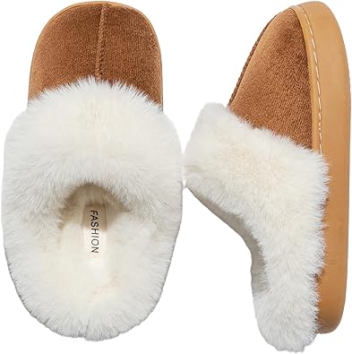 Kids slippers Girls Boys Plush Warm Fuzzy Slippers Memory Foam House Anti-slip slipper Indoor Outdoor