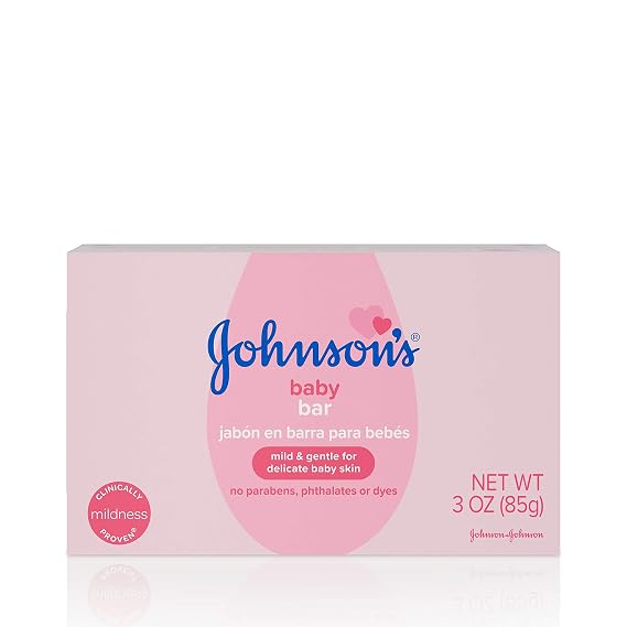 Johnson's Baby Soap Bar Gentle for Baby Bath and Skin Care, Hypoallergenic, 3 oz