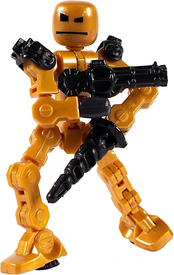 Zing Klikbot - Series 2 Villains Metallic Gold - Stop Motion Animation Toy - Posable Figure