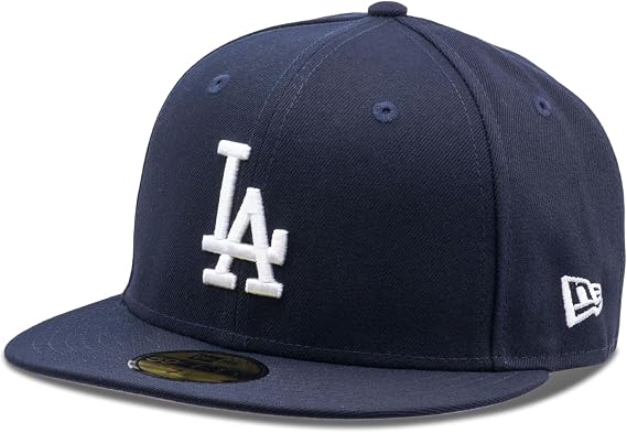 New Era 59Fifty MLB Basic Los Angeles Dodgers Navy Blue Fitted Headwear Cap (7 1/2-59.6cm)