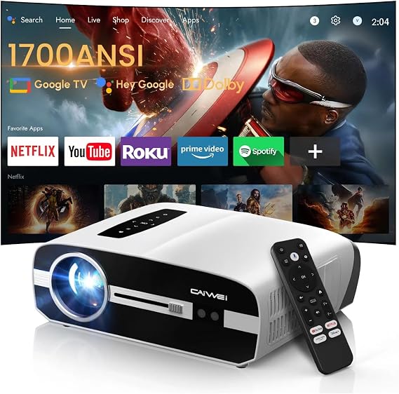 4K Smart Projector with 2200 ANSI ,HDR10+ Daytime Home Theater with TOF Auto Focus, WiFi6 Bluetooth