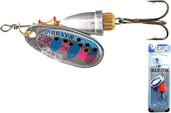 Blue Fox Classic Vibrax 04 Painted 3/8 (Rainbow Trout, Size- 2.88)