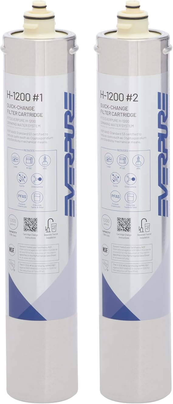 Pentair Everpure H-1200 Quick-Change Filter Cartridge Set, EV928201