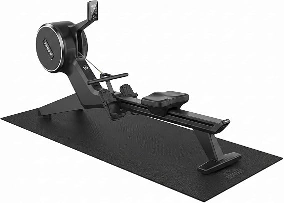 HAPBEAR Treadmill Mat, 55"x24"/68"x24"/79"x35.5" Non-Slip Foldable Exercise Equipment Mat for Walking Pad, Weight Bench, Noise Reducing Shock Absorbing Floor Protector for Home Gym, Carpet & Hardwood Floors