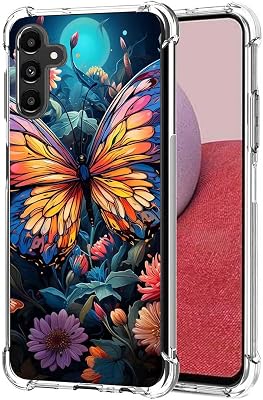 for Galaxy A35 5G Case, Samsung A35 Case,TPU Soft Rubber Four Corners Reinforced Anti-Fall Mobile Phone case Cover for Samsung Galaxy A35 Butterfly-1