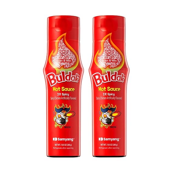 Buldak 2X Spicy Korean Extra Hot Chicken Sauce for Ramen, 7.05 oz 2-Pack