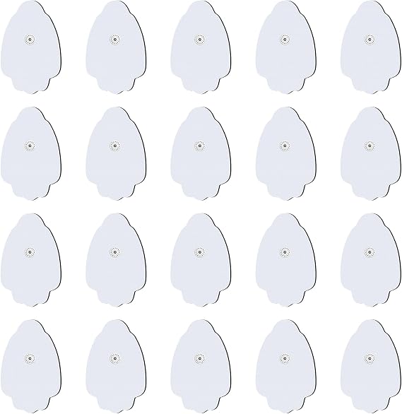 Belifu TENS Unit Electrode Pads Reusable Self-Adhesive Replacement Massage Pads Latex Free, Standard Connection Snap on 3.5mm Cable for Tens EMS Massager