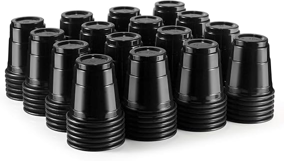 100ct 2oz Mini Black Shot Glasses, Disposable Small Plastic Cups for Parties, Weddings, Events Bulk Pack