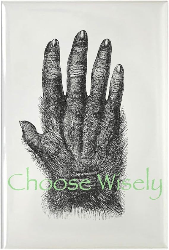 CafePress Monkeys Paw Magnets Rectangle Magnet, 3"x2" Refrigerator Magnet