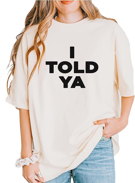 I Told Ya Challenger Black Print Unisex T-Shirt, Vintage Soft, Garment Dyed, Relaxed Fit