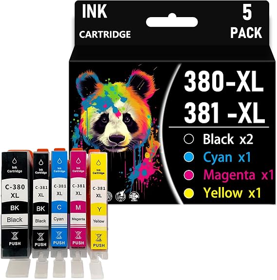 PGI380 CLI381 XL Compatible Ink Cartridge Replacement for Canon
