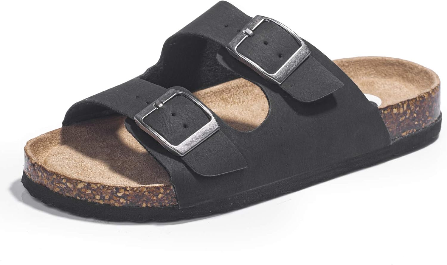 FITORY Boys Girls Glitter Slide Sandals, Cork Slipper with Adjustable Straps for Little KidBig Kid