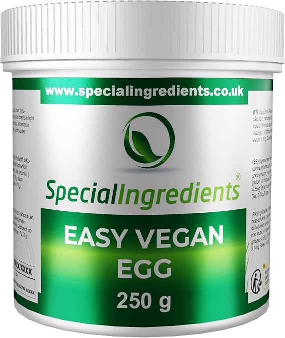 Easy Vegan Egg Powder - Non-GMO, Gluten Free, Non-Irradiated - Recyclable Container (250g)