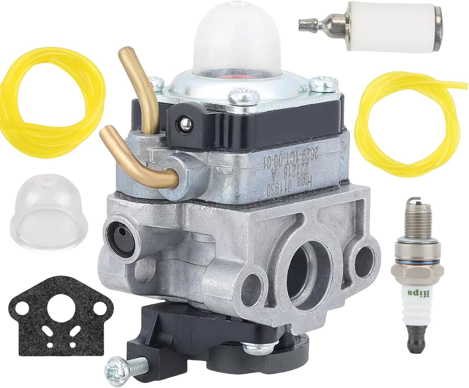 Carburetor Kit for Ryobi S430 4-Cycle WeedEater, Includes Fuel Line, Gasket