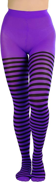 ToBeInStyle Women's Nylon Horizontal Striped Tights