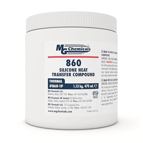 MG Chemicals - 860-1P Silicone Heat Transfer Compound, 1 pint Tub, White