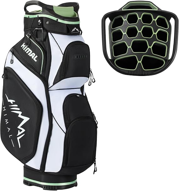 uniHimal 14-Way Golf Cart Bag, Full Length Premium Golf Bag for Men with Cooler Pocket, Handles and Rain Cover