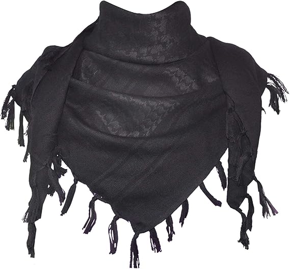 Explore Land Cotton Shemagh Keffiyeh Tactical Desert Military Scarf Neck Head Wrap with Tassel for Men Women