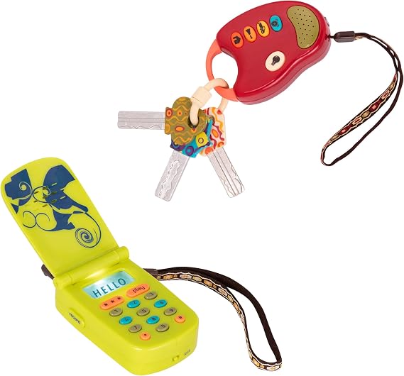 B. toys Toy Keys & Cell Phone Set, FunKeys and Hellophone, 2-Pack
