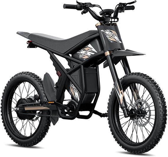 Bootime Electric Dirt Bike for Adults GT73Pro Electric Bike for Teens 85+Miles 3000W Motor Ebike 50MPH Max Speed,(60V 36AH) Removable Battery, Full Suspension System Design,25''*4.0 Fat Tire 3-Speed